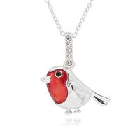 Equilibrium Robins Appear Dainty Silver Plated Necklace - Sentimental Remembrance Gift