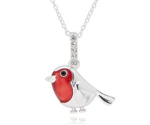Equilibrium Robins Appear Dainty Silver Plated Necklace - Sentimental Remembrance Gift