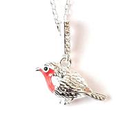 equilibrium Robins Appear Silver Plated Pendant Necklace
