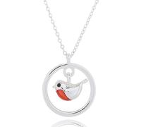 Equilibrium Robins Appear Silver Plated Ring Necklace 344811