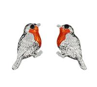 Equilibrium Robins Appear Silver Plated Stud Earrings 334743