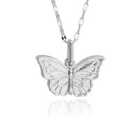 equilibrium Secret Message Butterfly Silver Plated Necklace Daughter