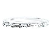 Equilibrium Silver Plated Bangle - Believe In Yourself