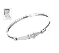 Equilibrium Silver Plated Christening Bracelet with a heart