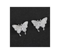 Equilibrium Silver Plated Earrings - Clip On Pave Butterfly