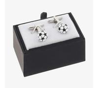 Equilibrium Silver Plated Football Cufflinks 359590