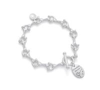 equilibrium Silver Plated Friendship Forever Bracelet with Dandelion Charm, Toggle Clasp, Gift Boxed
