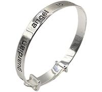 Equilibrium Silver Plated Guardian Angel Baby Bangle Christening Gift