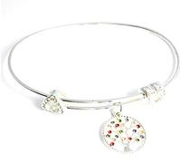 Equilibrium Silver Plated Harlequin tree of life bangle