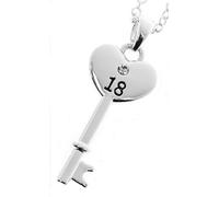 Equilibrium Silver Plated Key Pendant 18th Birthday Necklace (54410)
