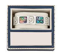 equilibrium Silver Plated Pastel Squares Swirls Bracelet