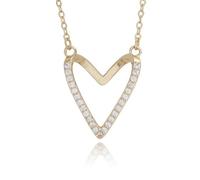 Equilibrium Te Amo Gold Plated 3D Heart Pendant Necklace