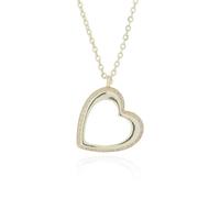 Equilibrium Te Amo Gold Plated Modern Heart Necklace