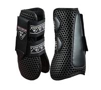 equilibrium Tri-Zone Open Fronted Tendon Boots - Black, Size - L