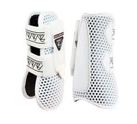 equilibrium Tri-Zone Open Fronted Tendon Boots - White, Size - M