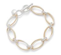 equilibrium Twisted Bliss Two Tone Contemporary Bracelet