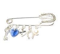 equilibrium Wedding Silver Plated 'Bridal Pin' Keepsake - Old New Borrowed Blue