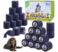 EQUIMED Emily King 24-Pack Cohesive Bandage - 5cm x 4.5m Vet Wrap (Dark Blue)