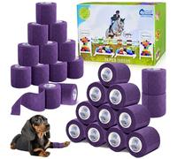EQUIMED Emily King 24-Pack Cohesive Bandage - 5cm x 4.5m Vet Wrap (Dark Purple)