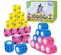 EQUIMED Emily King 24-Pack Cohesive Bandage - 5cm x 4.5m Vet Wrap (Multi)