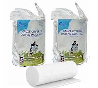 Equimed Gauze Covered Cotton Wool Roll, Highly Absorbant Premium Quality Thick Gamgee Tissue for Wound Dressing 15cm*3m， 250g (Twin Pack)
