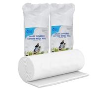 Equimed Gauze Covered Cotton Wool Roll, Highly Absorbant Premium Quality Thick Gamgee Tissue for Wound Dressing 30cm Height (Twin Pack)