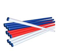 Equimed Horse Pole - Long and Colourful Plastic Polymer Equestrian Show Jump Pole with End Cap - 4.5KG (10pc)