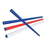 Equimed Horse Pole - Long and Colourful Plastic Polymer Equestrian Show Jump Pole with End Cap - 4.5KG (4pc)