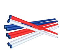 Equimed Horse Pole - Long and Colourful Plastic Polymer Equestrian Show Jump Pole with End Cap - 4.5KG (8pc)