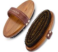 Equimour Personalised Metal Brush - Wooden Brush with Natural Bristles for Effective Curry Combing & Shiny Coat | Robust Horse Accessories & Grooming Kit | Gift for Riders & Horse Lovers