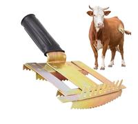 Equine Care Dematting Brush - Heavy Duty Livestock Groomer, Soft Bristle Scratching Tool, Efficient Animal Hair Removal, Ergonomic Handle Design, Portable Farm Stable Accessory | Horse Cattle Goat