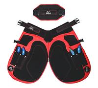 Equine Care Farrier Apron Chaps 2mm Cowhide Leather, 500 GSM Canvas, Air-Mesh, 25" Length, Adjustable Waist (28"-52"), Ergonomic Foam-Padded Thigh & Back Support, 4 Knife Pockets, 2 Nail Magnets.