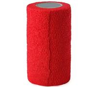 Equine Cohesive Bandage, Self-Adhesive Veterinary Wrap for Horses, Red, 15cm