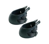 Equine Hoof Boots Pair For Superior Mud Dirt And Manure Isolation Durable All Around Hoof Care And Support Design (Black3, 15.1X15.1cm)