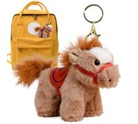 Equine Keychain - Cloud Pattern Mascot, Festive Mini Pendant | New Year Celebration Plush Ornament Keepsake, Cute Stuffed Steed Figure Perfect For Gifting During Birthdays, Festivals