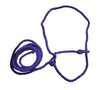 Equine Outlet Cotton Rope Halter for Ponies and Small Animals - Adjustable Lightweight Halter for Shetland, Section A, Sheep, Llama and Calf - Made in the UK (Purple)