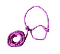 Equine Outlet Cotton Rope Halter for Ponies and Small Animals - Adjustable Lightweight Halter for Shetland, Section A, Sheep, Llama and Calf - Made in the UK (Pink)