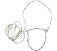 Equine Outlet Cotton Rope Halter for Ponies and Small Animals - Adjustable Lightweight Halter for Shetland, Section A, Sheep, Llama and Calf - Made in the UK (White)