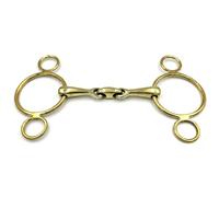 Equine Smile ES0260 JW 3-Ring Snaffle Bit Double Broken Copper Anatomically Shaped Mouth-friendly Bit Thickness 16 mm (12.5 cm)