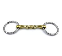 Equine Smile ES0275 Water Snaffle Bit Double Broken Copper and Stainless Steel Ring Diameter 60 mm Bit Thickness 14 mm (13.5 cm)