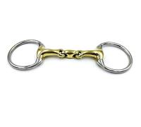 Equine Smile ES0281 Olive Head Bit Double Broken Copper and Stainless Steel Ring Diameter 70 mm Bit Thickness 14 mm (12.5 cm)