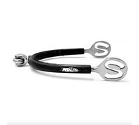 Equine Smile ES1083 SuperSpur Horizontal Ball Spores with Soft Touch Ball Wheel and Rubber Riding Spores Riding Spurs Track Made of High-Quality Stainless Steel (M 25 mm - Women)