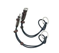 Equine Smile ES3011 Jaw Pieces for Wind-Up Bridle Gag Straps 35 cm (Brown Leather/Black Nylon)