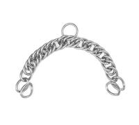 Equine Smile ES3019 Chin Chains Various Types Leather Nylon Stainless Steel with Double or Twisted Chain (Stainless Steel Twisted Chain)