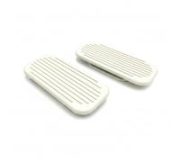 Equine Smile ES5006 Stirrup Insoles for Icelandic Horses Rubber Inserts Universal Replacement Pads for Gang Horses Tölt Four Speed Five-Speed Saddles Pair (White, 11 cm)