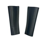 Equine Smile ES5008 Leather Stirrup Straps Buckle Protection Genuine Leather for Saddles Protective Covers Against Abrasion and Scratches (Black)