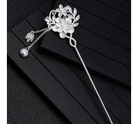 Equinox Flower with Pearl S925 Silver Hanfu hairpin Chinese ancient hairpin headwear classical hair pin Han element (Camellia)