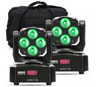 Equinox Fusion 40 Pack LED Moving Head Light Set With Case DJ Disco Events
