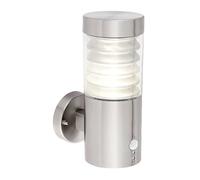 equinox led polycarbonate wall light in brushed stainless steel