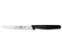 EQUINOX Tomato Knife 13 cm - GGS Solingen Germany Serrated Utility Knife/Knife Set, Ultra Sharp Stainless Steel, Professional Kitchen Knives for Steak, Vegetables & Fruits (Black 1 Knife)
